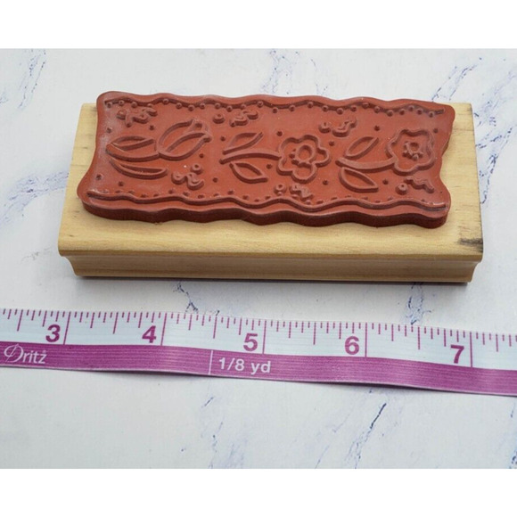 Spring Flowing Flowers Anita's Border Wood Mounted Rubber Stamp - Picture 6 of 7